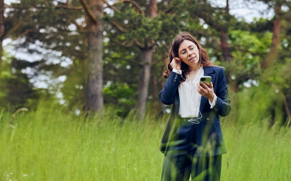 Listening to podcast