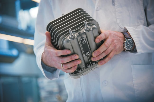 The heart of Topsoe's electrolysis technology, the SOEC stack