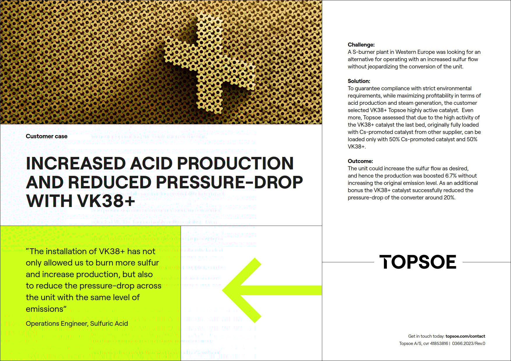 Increased acid production and reduced pressure-drop with vk38+ featured Image